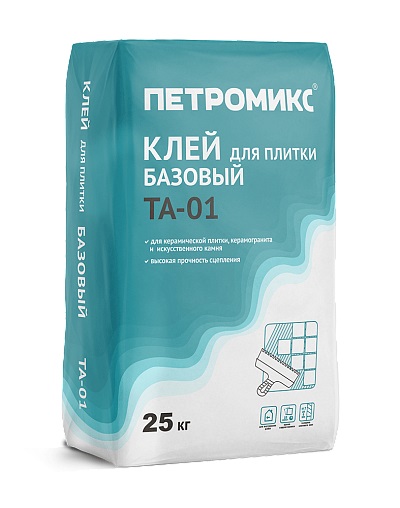 Клей для плитки базовый ПЕТРОМИКС TA-01 25 кг
